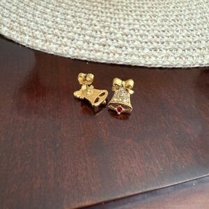 Vintage Christmas Bell Pierced Earrings